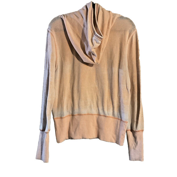 Fox Pullover Hoodie‎ Womens Sz M Light Orange Y2K Racing Moto Logo Burnout - Picture 6 of 13